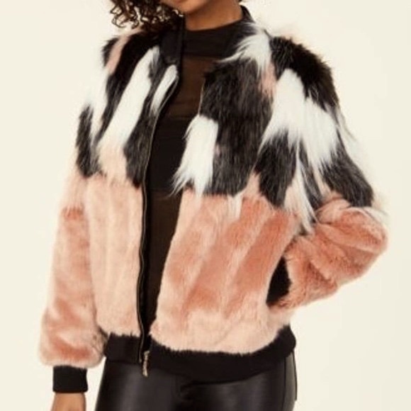 Faux Fur Bomber Jacket - Picture 1 of 2